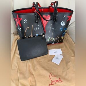 Christian Louboutin Graffiti Cabata Tote Bag